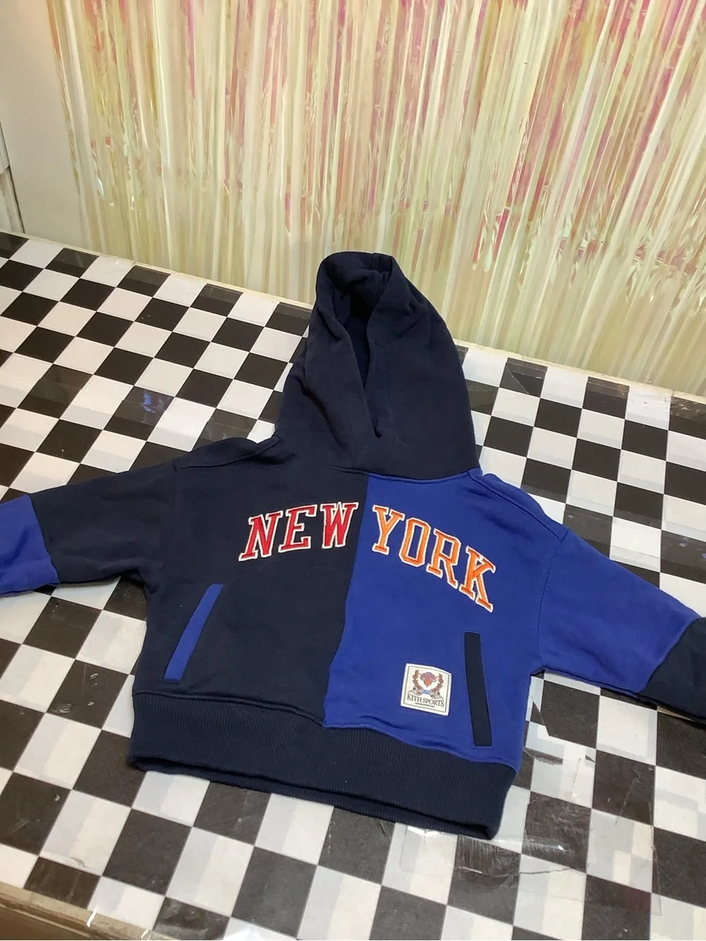 Kith New York Colorblock Hoodie - Navy & Royal Blue
